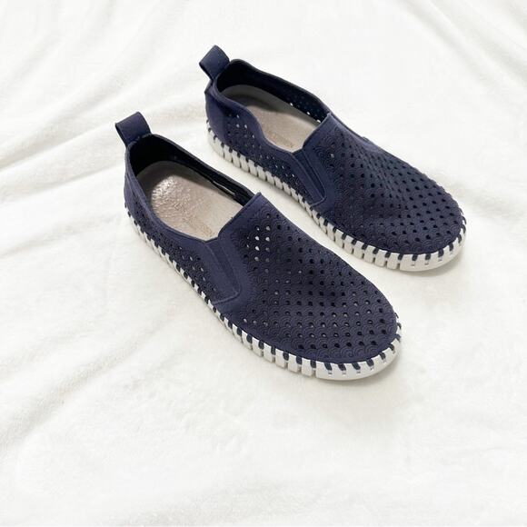 Ilse Jacobsen Tulip flats Blue White Sneakers slip in size 36 comfort main image 8